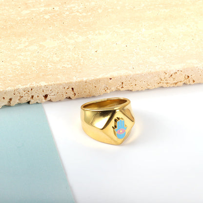 Stainless Steel 18k Gold Plated Palm Accessory Ring