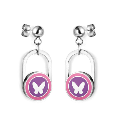 Stainless Steel Butterfly Stud Earrings girls jewelry Kids Earrings
