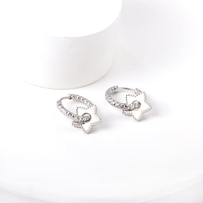 Stainless Steel Pentagram Earrings girls jewelry