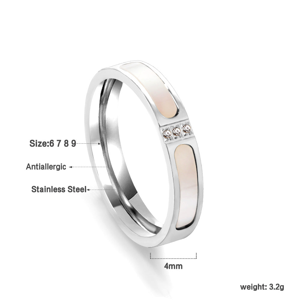 Three diamond ring niche design light luxury fashion high sense finger ring