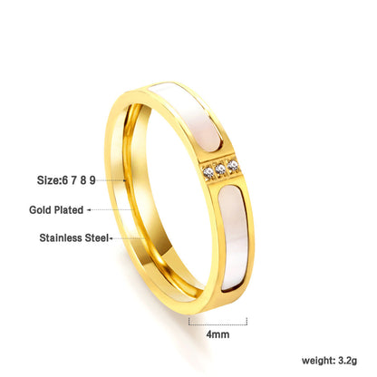 Three diamond ring niche design light luxury fashion high sense finger ring