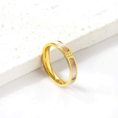 Three diamond ring niche design light luxury fashion high sense finger ring
