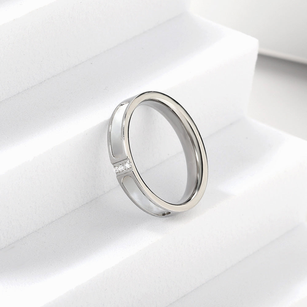 Three diamond ring niche design light luxury fashion high sense finger ring