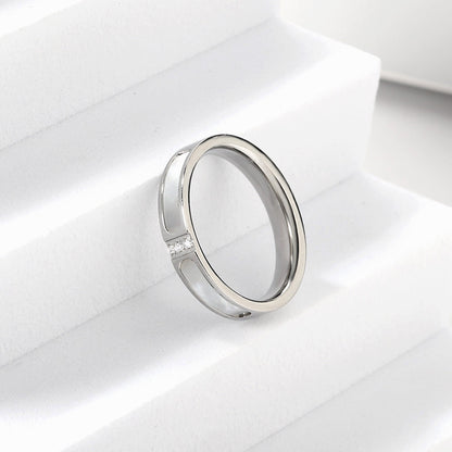 Three diamond ring niche design light luxury fashion high sense finger ring