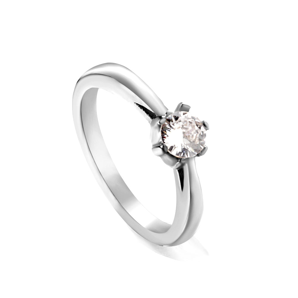 Stainless steel ring hollowed out with diamond ring manufacturers