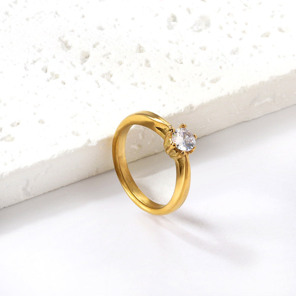 Stainless steel ring hollowed out with diamond ring manufacturers