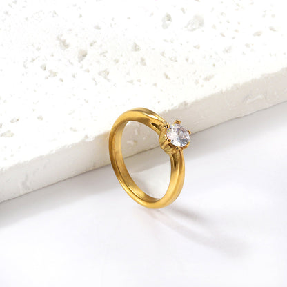 Stainless steel ring hollowed out with diamond ring manufacturers