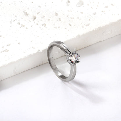 Stainless steel ring hollowed out with diamond ring manufacturers