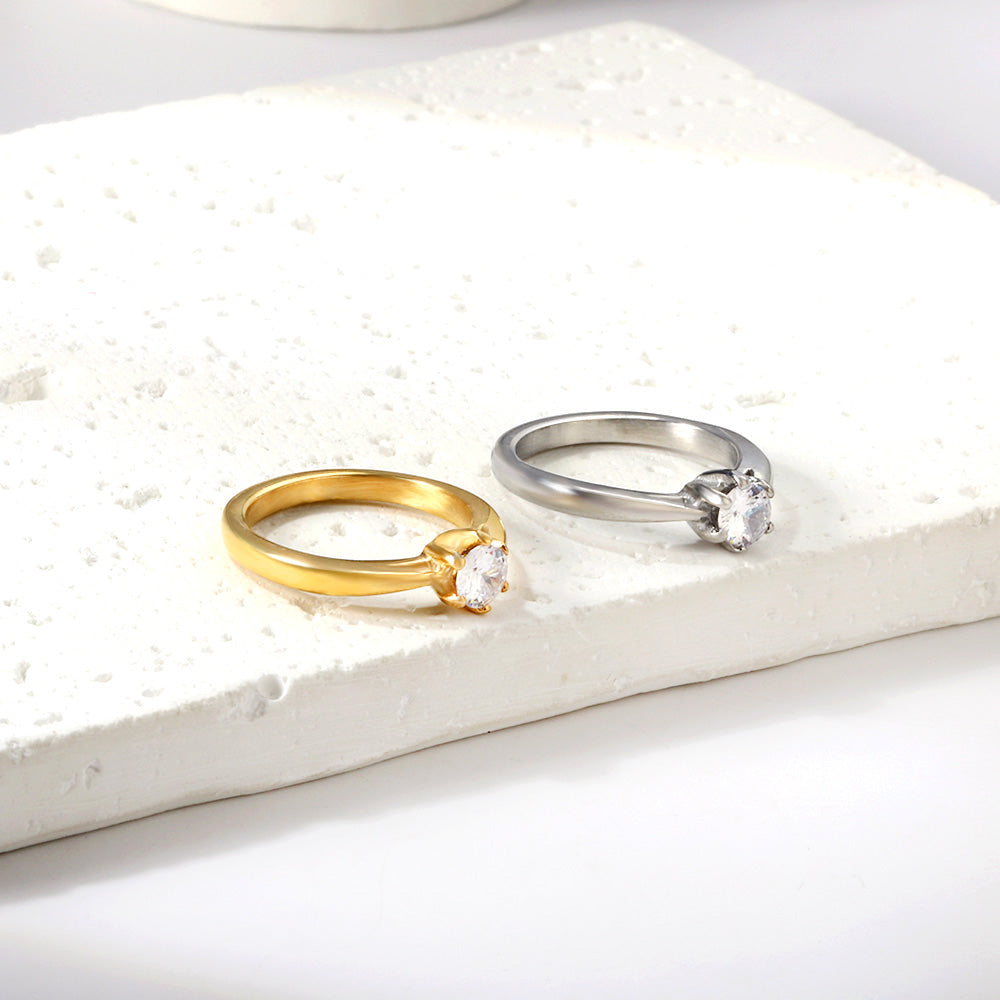 Stainless steel ring hollowed out with diamond ring manufacturers