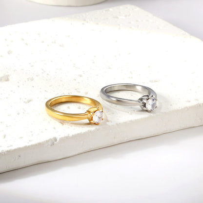 Stainless steel ring hollowed out with diamond ring manufacturers