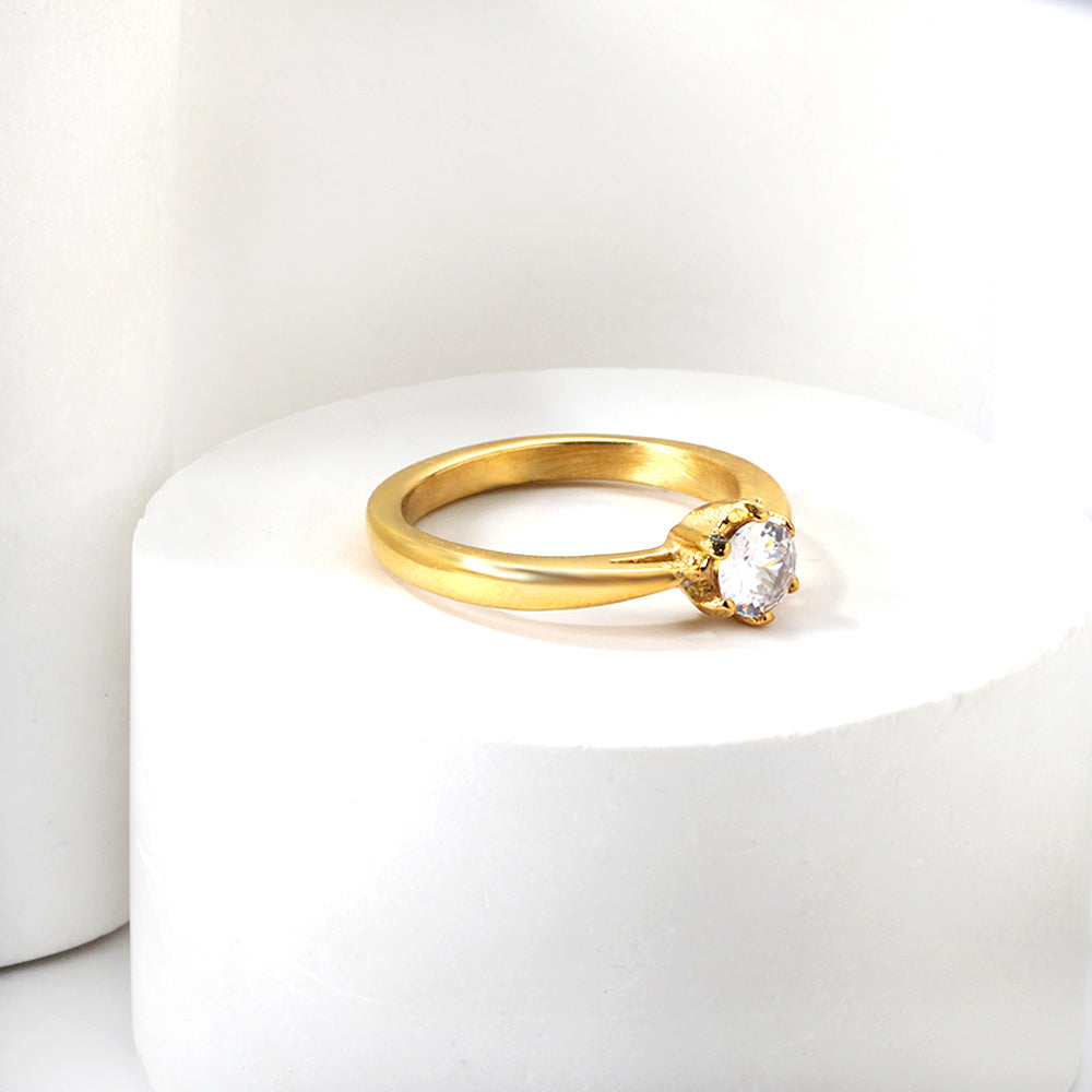 Stainless steel ring hollowed out with diamond ring manufacturers