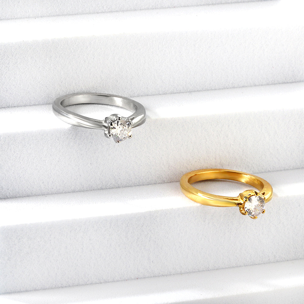 Stainless steel ring hollowed out with diamond ring manufacturers