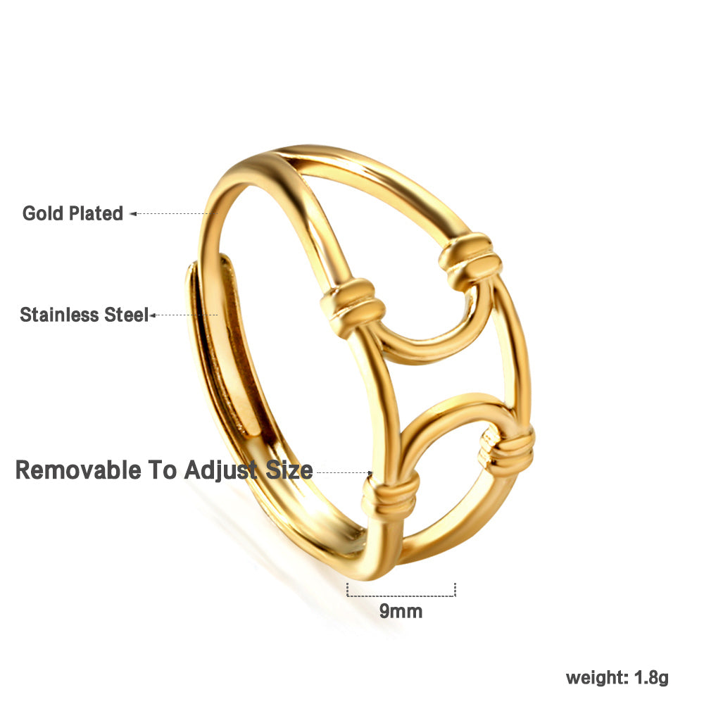 Simple niche design knotted winding index finger girls