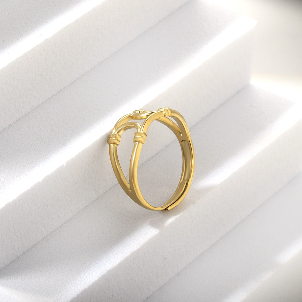 Simple niche design knotted winding index finger girls