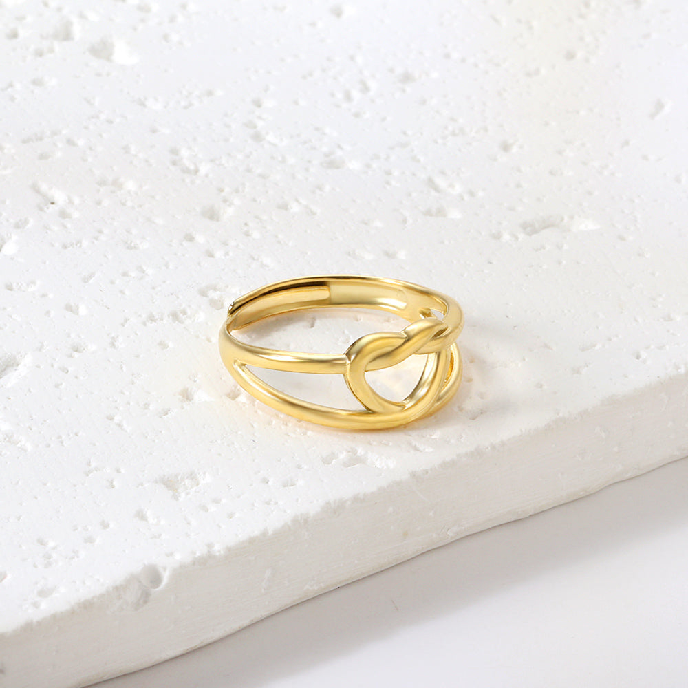 Adjustable ring stainless steel temperament simple ring