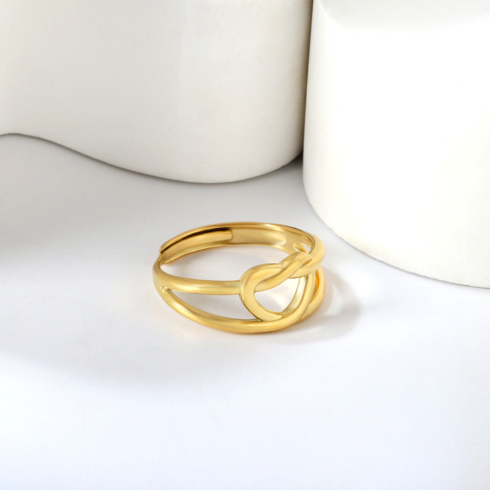 Adjustable ring stainless steel temperament simple ring