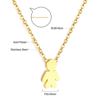 Girls Kids Jewelry Stainless Steel Boy's Accessory Necklace