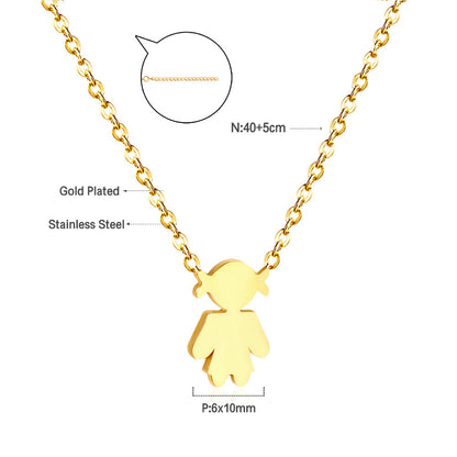 Stainless Steel Girl's Kids Jewelry Kids Accessory Necklace