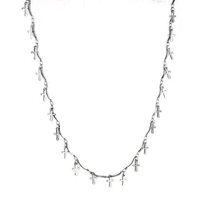 Girls Jewelry Stainless Steel 21 Cross Accessory Necklace