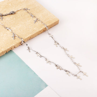 Girls Jewelry Stainless Steel 21 Cross Accessory Necklace
