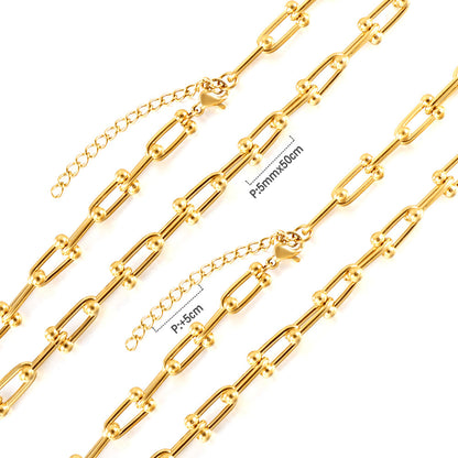 Stainless Steel 5mm Thick Clavicle Chains Heavy Fine Choker Necklaces For Woman Trendy Party Boho Jewelry Collar