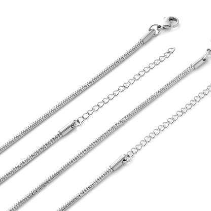 ASON 10pcs/bulk long necklace collar 1cm / 2cm*45cm+5cm matching chain gold & steel color stainless steel necklace wholesale