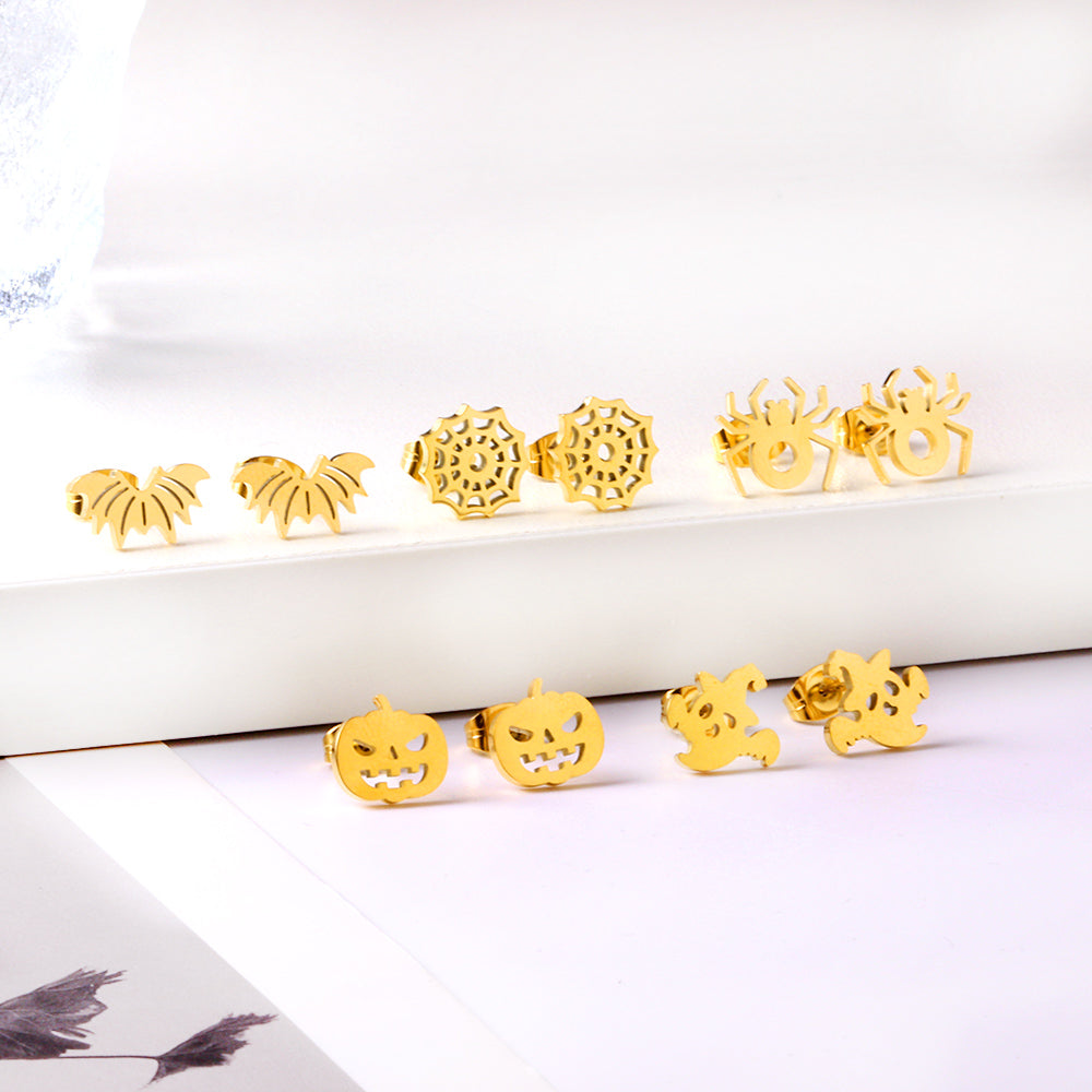 Halloween Series - Cut Glossy Mixed Stud Earrings