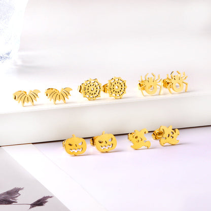 Halloween Series - Cut Glossy Mixed Stud Earrings