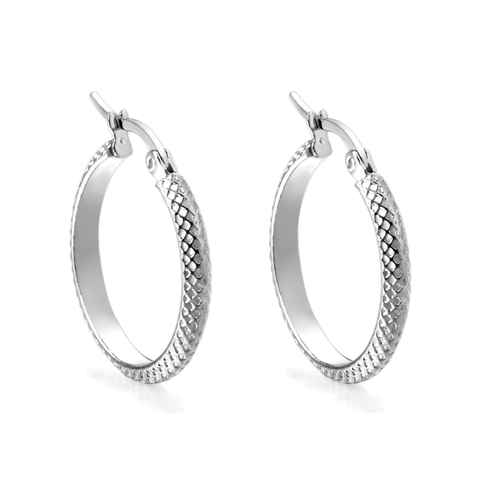Round mesh earrings 3*23*28mm