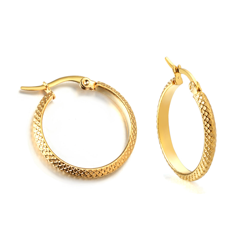 Round mesh earrings 3*23*28mm
