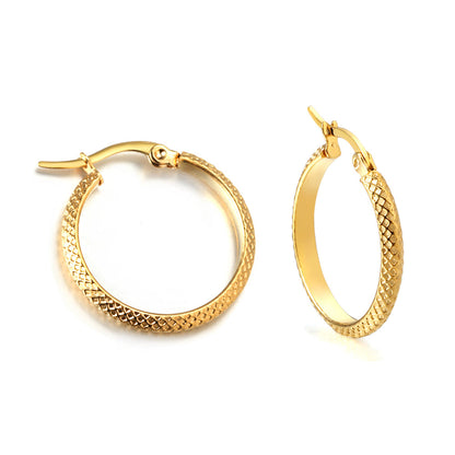 Round mesh earrings 3*23*28mm