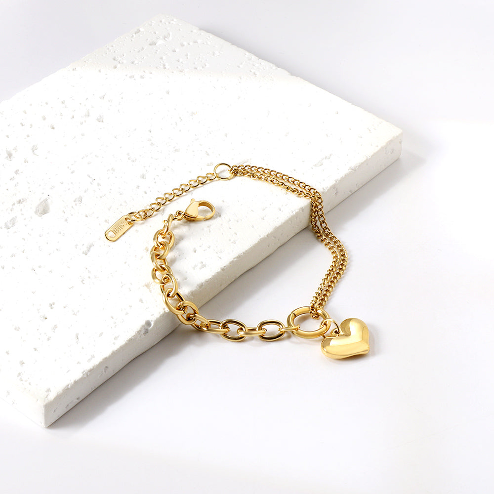 2024 New Year's Heart Accessory + Half Bracelet 17+5cm