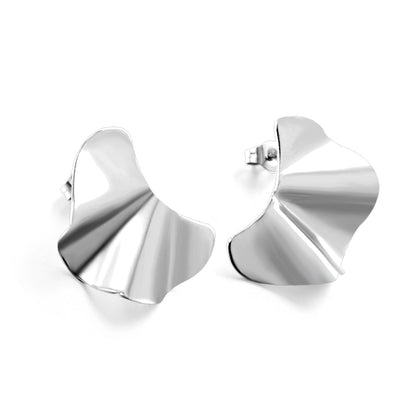 Wholesale New Fashion Stainless Steel Half-piece Alien Cutting Stud Earrings