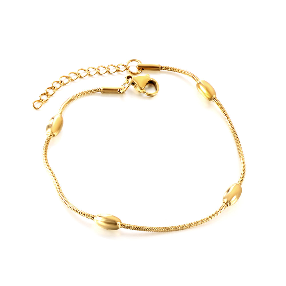 Stainless Steel 4 Oval Accessories Bracelet For Women