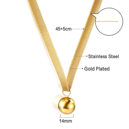 New Fashion Steel Bead Accessory Necklace For women