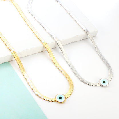 New Fashion Light Blue Cat's-eye Stone Accessory Necklace