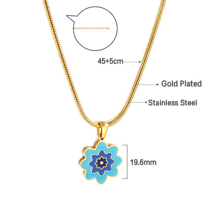 New Three -color Flowers Accessory Necklace For Women