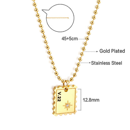 New Fashion Stamp Accessory With White Diamond Necklace