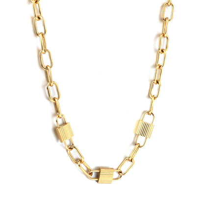 2023 New Fashion Three Locks Accessories Necklace