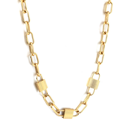 2023 New Fashion Three Locks Accessories Necklace
