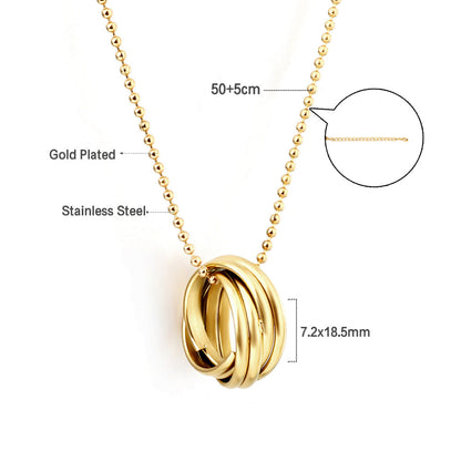 Wholesale New Fashion Multiple Circles Mixed Accessories Necklace