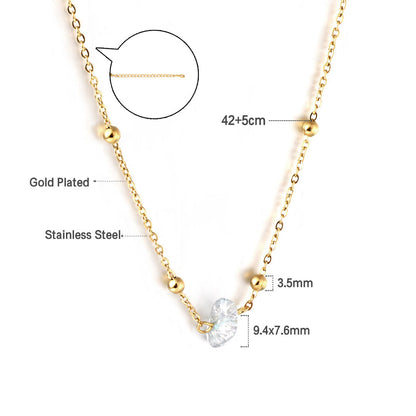 New Fashion Shaped Mixed-Color Zircon Necklace（Color Random Delivery）