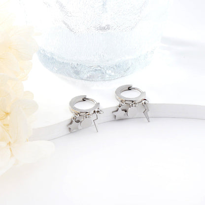 New Circle with Star + Round + Lightning Earrings