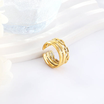 2025 New Fashion Stainless Steel Anti-allergy Ring For Women
