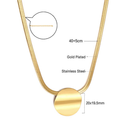 2023 New Fashion Round Pendant Necklace For Women