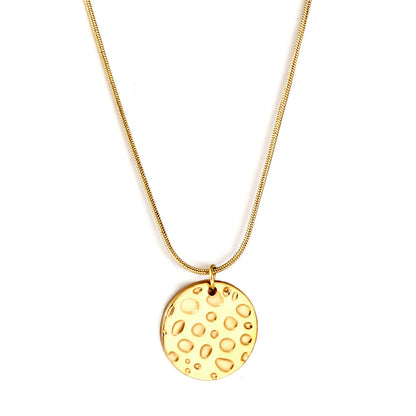 2023 New Round Pie Bump Pendant Necklace