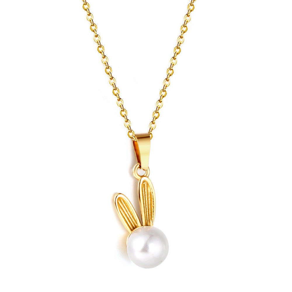 2023 New Cactus Shape Pendant with White Pearl Necklace