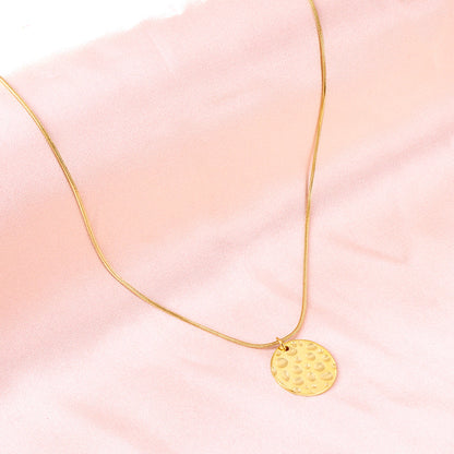 2023 New Round Pie Bump Pendant Necklace