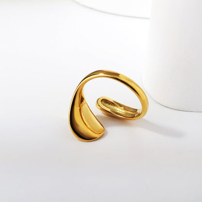 ASON Polished Minimalist Scalloped Ring