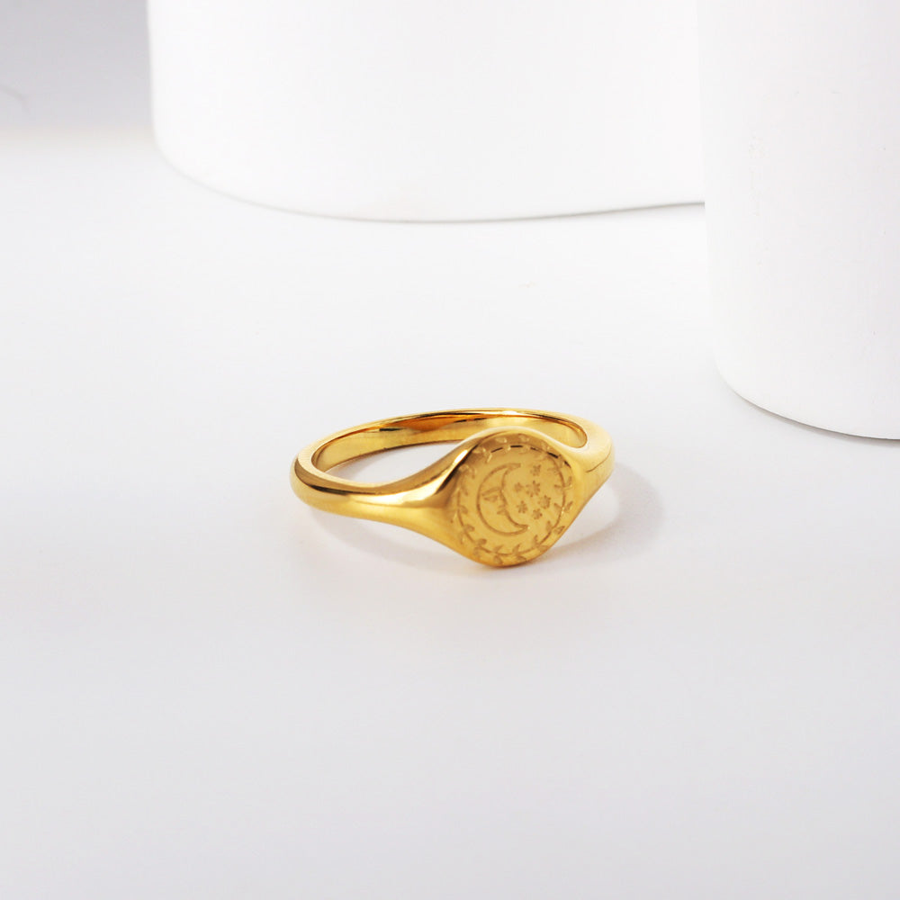 ASON Religion Moon Image Ring
